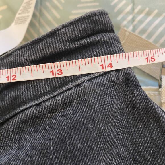 ASOS Black Wide Leg Jeans Women’s Size 29x29 (actual) Double Buttons Denim NWT - Picture 6 of 8
